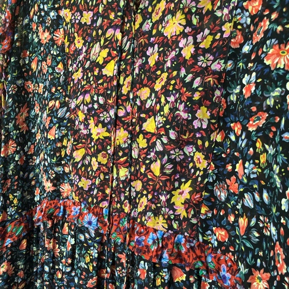 ANTHROPOLOGIE Helen Boho Floral Sheer Tunic Dress Size Medium - Picture 11 of 13